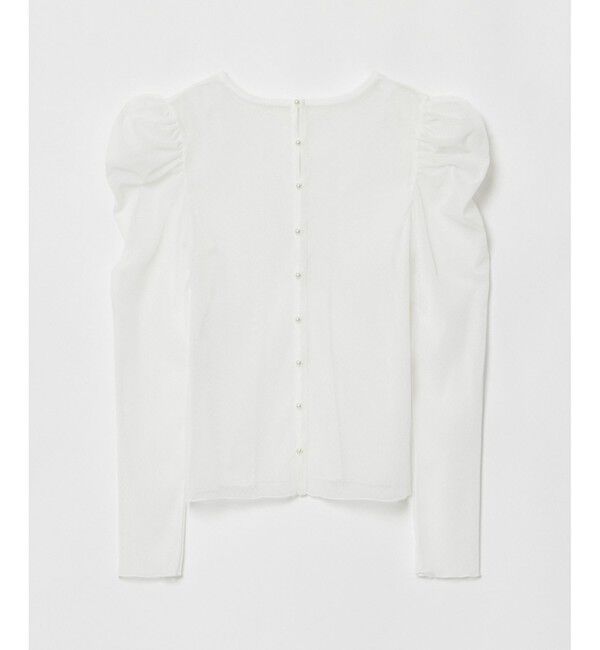 LOULOU WILLOUGHBY「【LOULOU WILLOUGHBY】ドットチュールジコスリーブプルオーバー」|Tシャツ・カットソー|