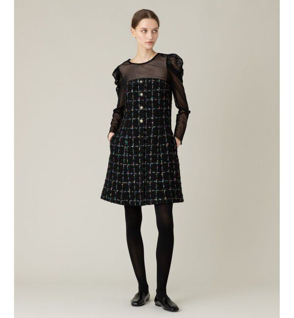 LOULOU WILLOUGHBY「【LOULOU WILLOUGHBY】ドットチュールジコスリーブプルオーバー」|Tシャツ・カットソー|