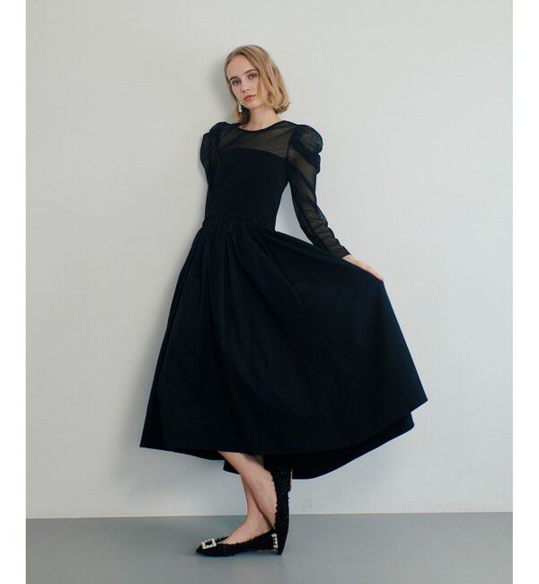 LOULOU WILLOUGHBY「【LOULOU WILLOUGHBY】ドットチュールジコスリーブプルオーバー」|Tシャツ・カットソー|