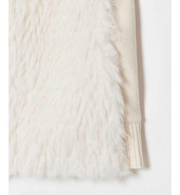 allureville「ジャガードフェイクファーコンビニットジレ」|ベスト・ジレ|