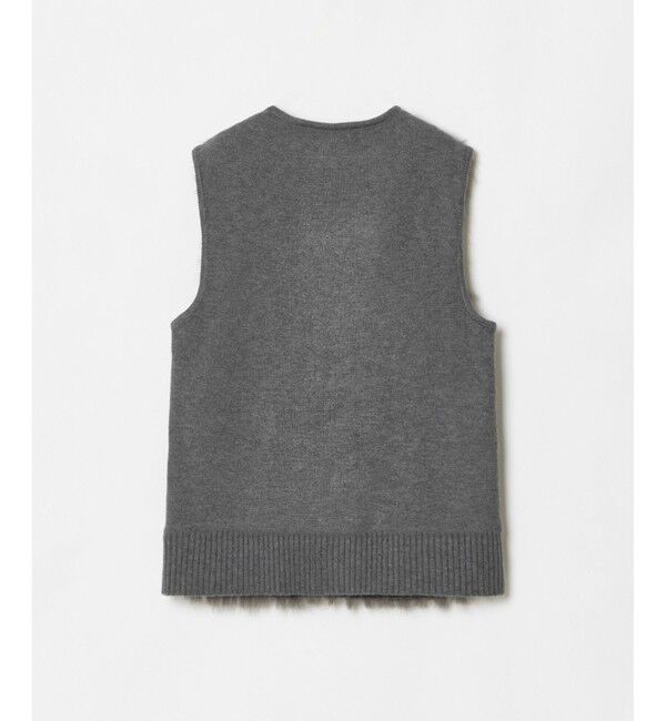 allureville「ジャガードフェイクファーコンビニットジレ」|ベスト・ジレ|