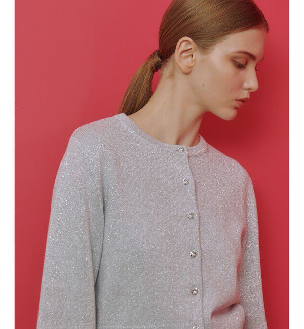 LOULOU WILLOUGHBY「【LOULOU WILLOUGHBY】ラメメランジェカーディガン」|カーディガン|