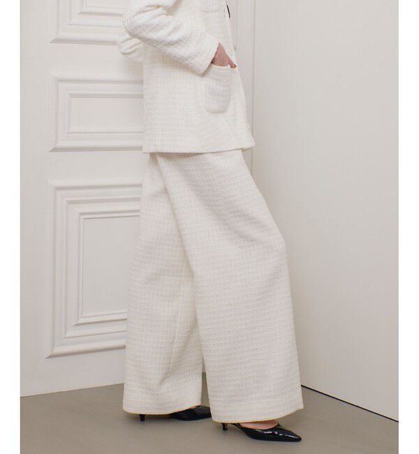 LOULOU WILLOUGHBY「【LOULOU WILLOUGHBY】スラブツイードワイドパンツ」|その他|