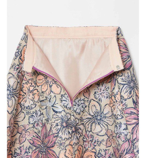 LOULOU WILLOUGHBY「【LOULOU WILLOUGHBY】MALHIAフラワージャガードフレアスカート」|フレア|