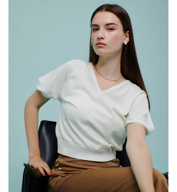 allureville「ハイツイストヤーンプルオーバー」|ニット・セーター|オフホワイト