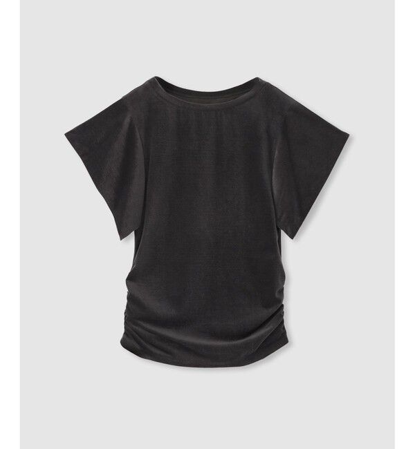 allureville「ベロアトップ」|Tシャツ・カットソー|チャコールグレー