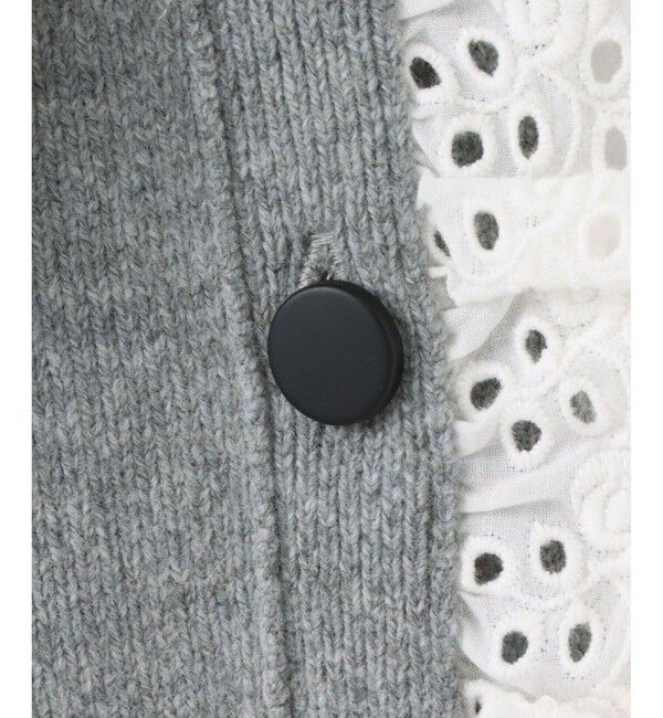 LOULOU WILLOUGHBY「【LOULOU WILLOUGHBY】ショルダーレース釦プルオーバー」|ニット・セーター|