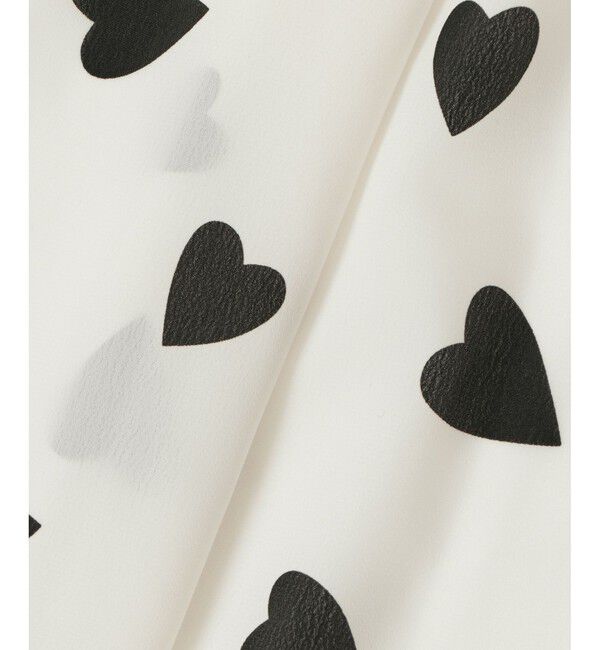 LOULOU WILLOUGHBY「WEB限定【LOULOU WILLOUGHBY】デシンハートプリントボウタイブラウス」|シャツ・ブラウス|