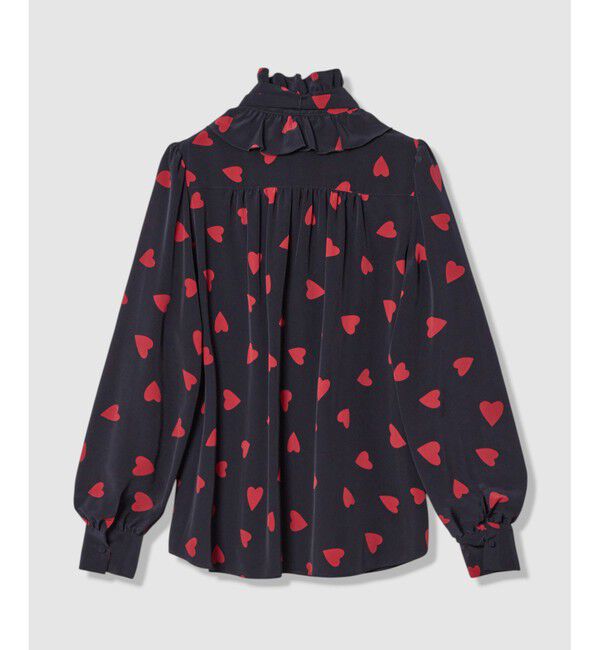 LOULOU WILLOUGHBY「WEB限定【LOULOU WILLOUGHBY】デシンハートプリントボウタイブラウス」|シャツ・ブラウス|