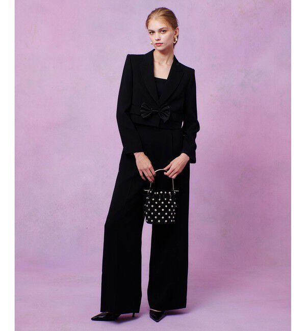 LOULOU WILLOUGHBY「【LOULOU WILLOUGHBY】ダブルクロスショートジャケット」|テーラードジャケット|