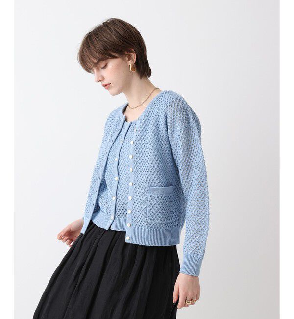 allureville「透かし編みカーディガン」|カーディガン|