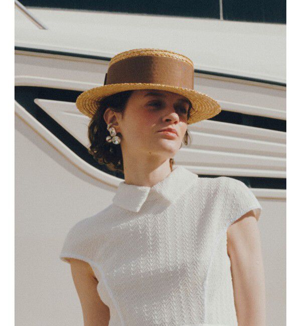 LOULOU WILLOUGHBY「【LOULOU WILLOUGHBY】ワイドリボンカンカン帽」|ハット|