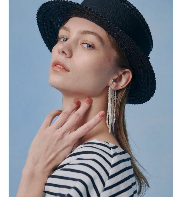 LOULOU WILLOUGHBY「【LOULOU WILLOUGHBY】ワイドリボンカンカン帽」|ハット|