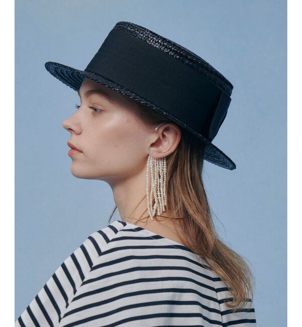 LOULOU WILLOUGHBY「【LOULOU WILLOUGHBY】ワイドリボンカンカン帽」|ハット|