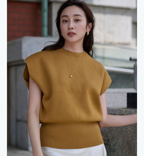 ur's「フレンチスリーブコクーンニットベスト」|ニット・セーター|