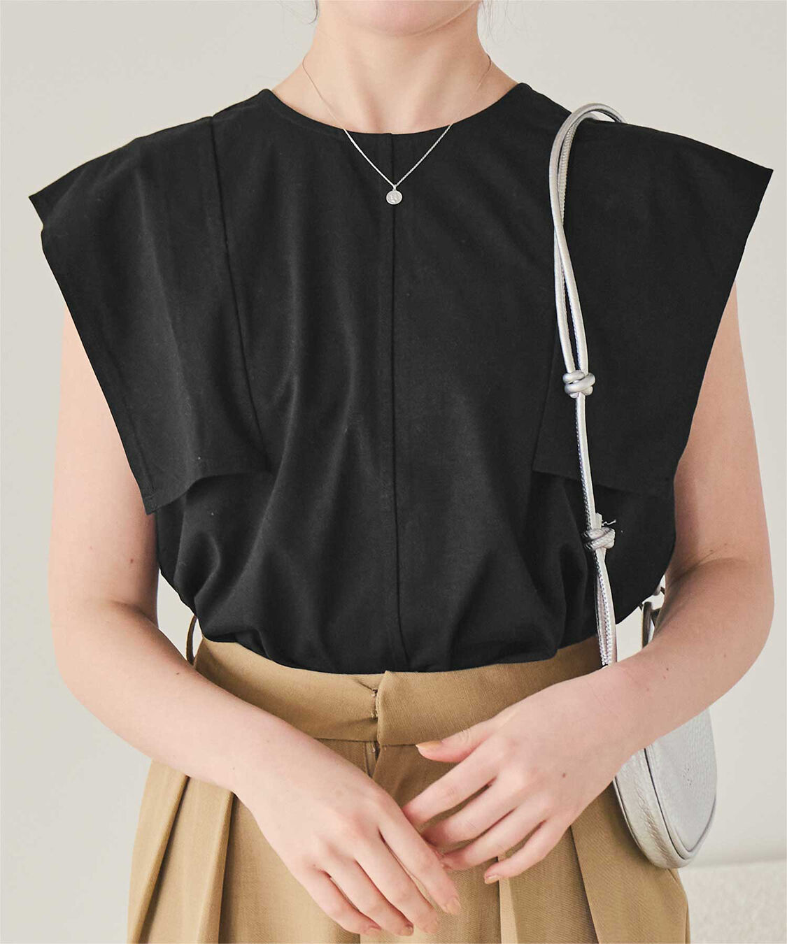 titivate「【サステナブル】スクエアスリーブカットソートップス」|Tシャツ・カットソー|