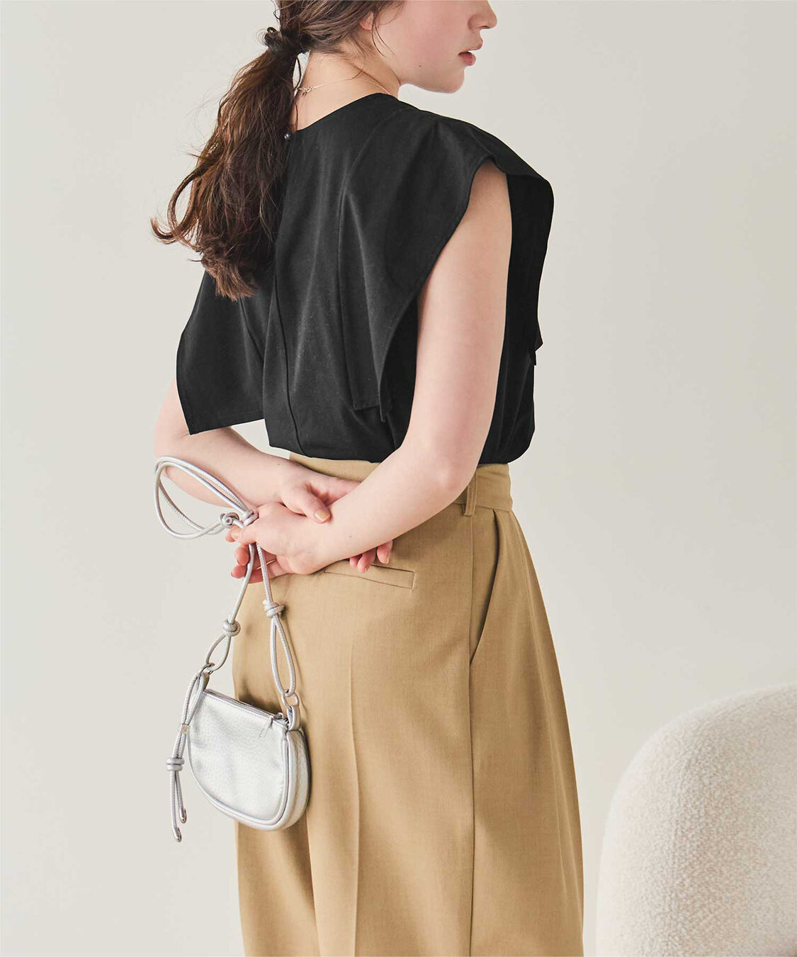 titivate「【サステナブル】スクエアスリーブカットソートップス」|Tシャツ・カットソー|