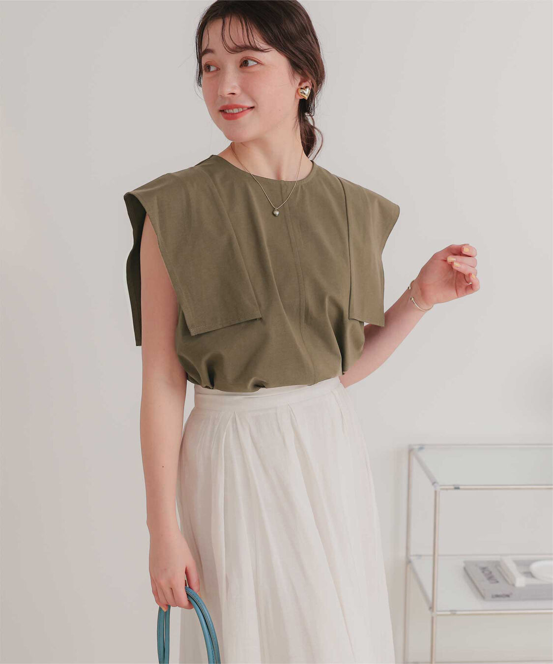 titivate「【サステナブル】スクエアスリーブカットソートップス」|Tシャツ・カットソー|