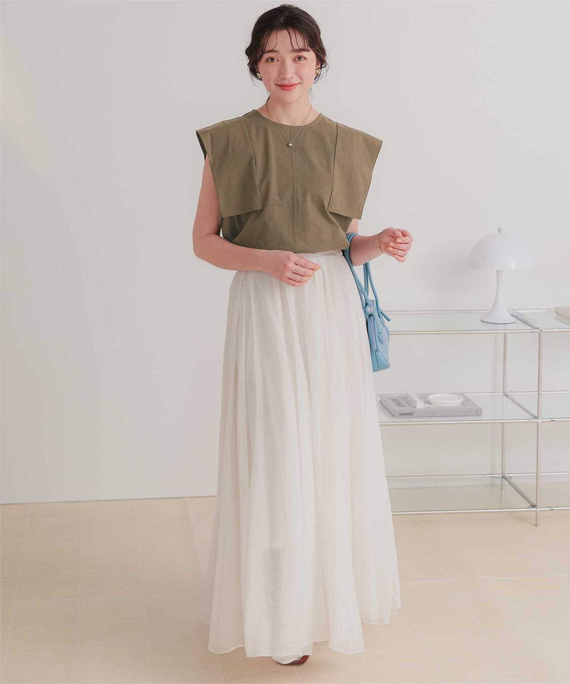 titivate「【サステナブル】スクエアスリーブカットソートップス」|Tシャツ・カットソー|