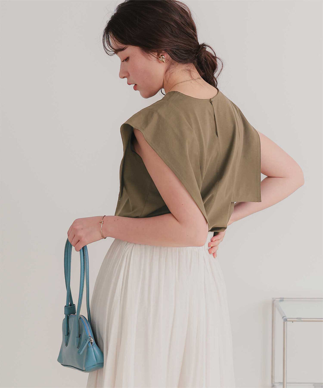 titivate「【サステナブル】スクエアスリーブカットソートップス」|Tシャツ・カットソー|