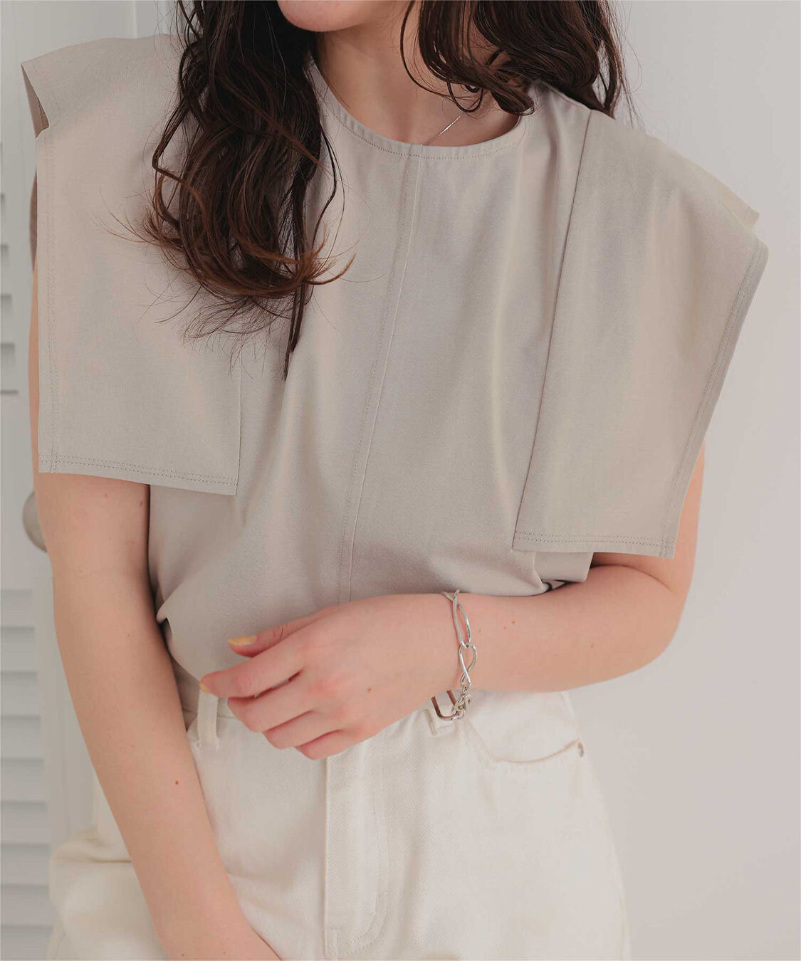 titivate「【サステナブル】スクエアスリーブカットソートップス」|Tシャツ・カットソー|