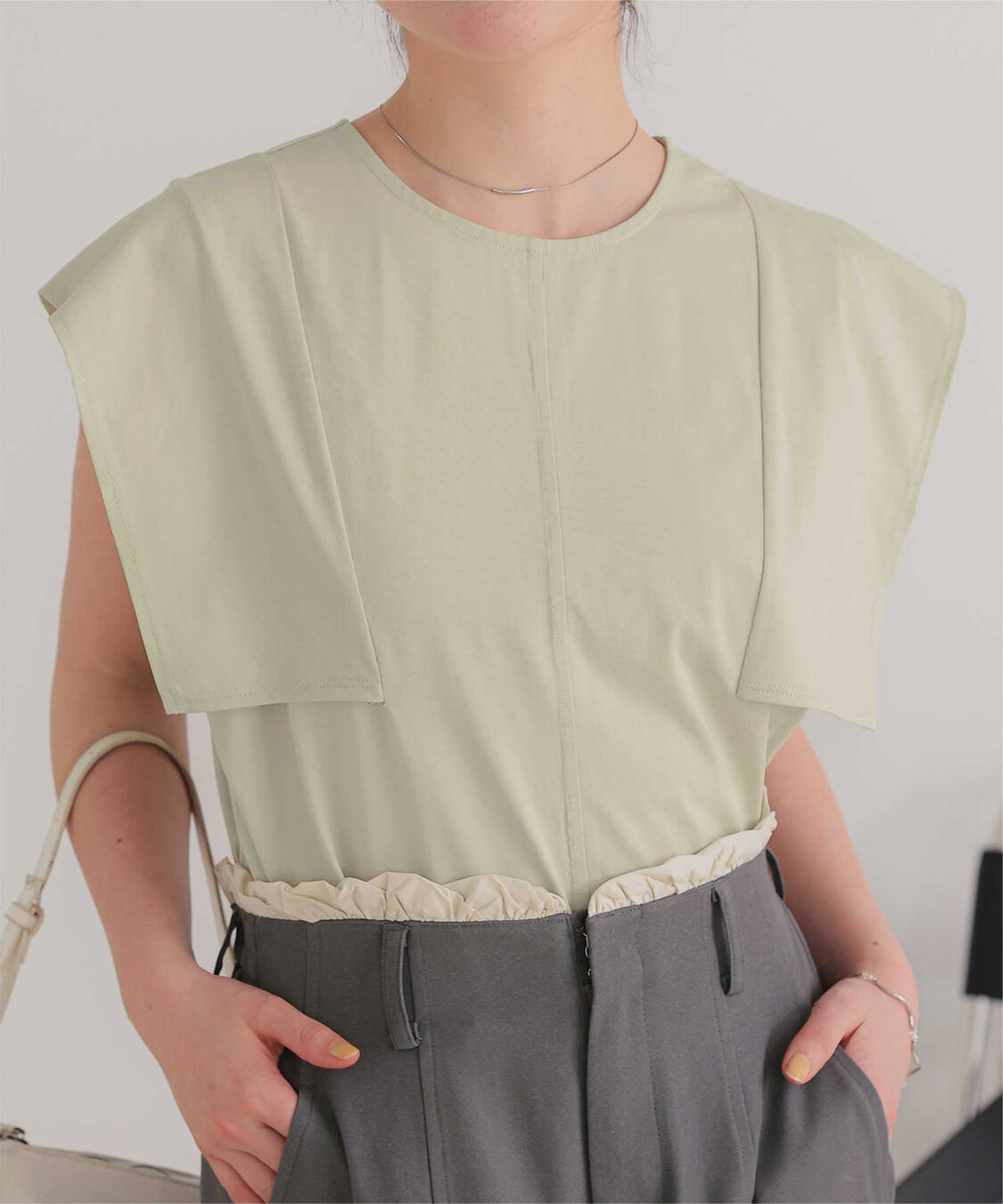 titivate「【サステナブル】スクエアスリーブカットソートップス」|Tシャツ・カットソー|