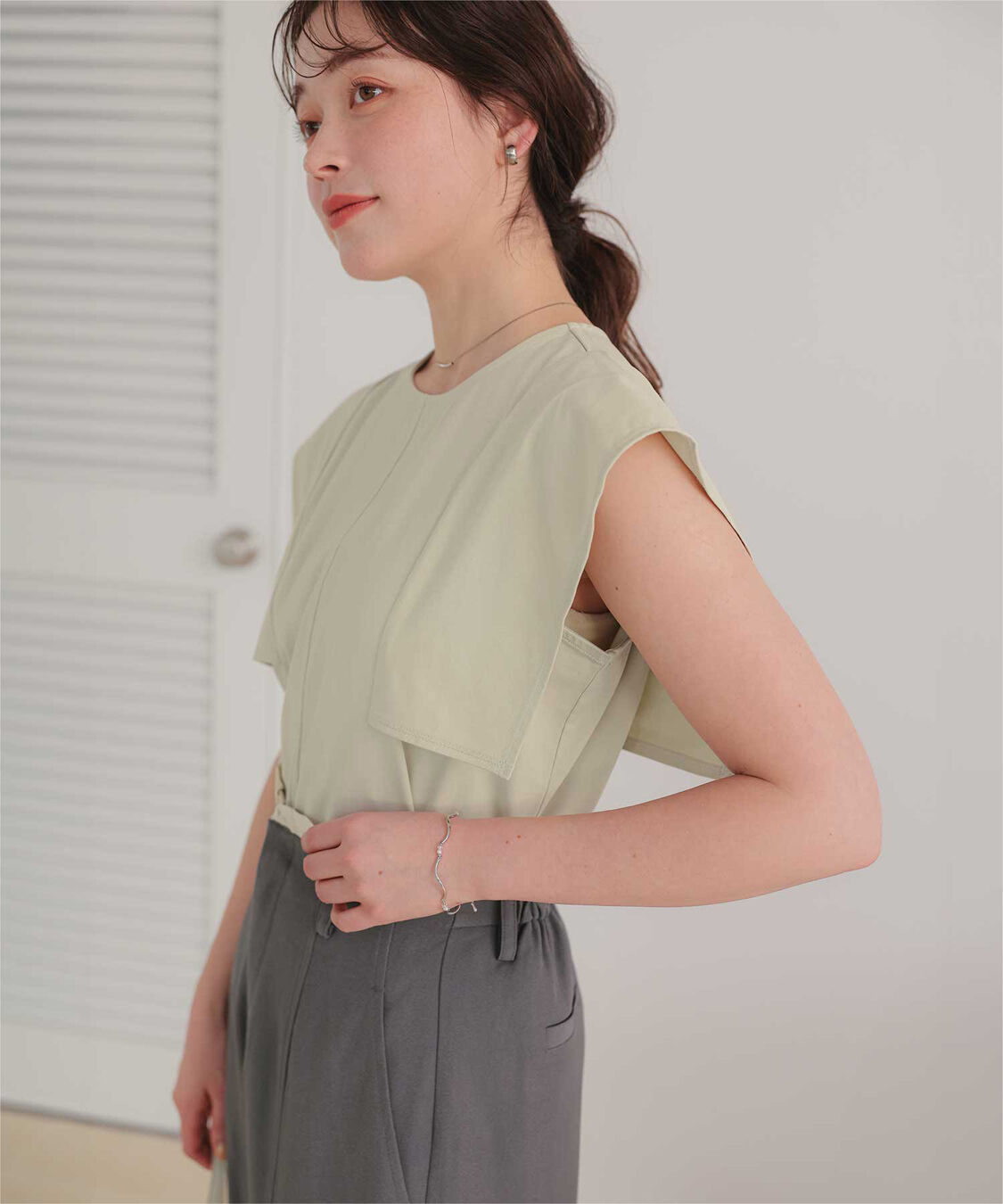 titivate「【サステナブル】スクエアスリーブカットソートップス」|Tシャツ・カットソー|
