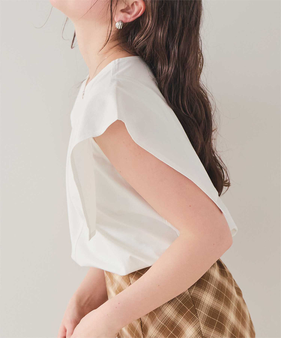 titivate「【サステナブル】スクエアスリーブカットソートップス」|Tシャツ・カットソー|