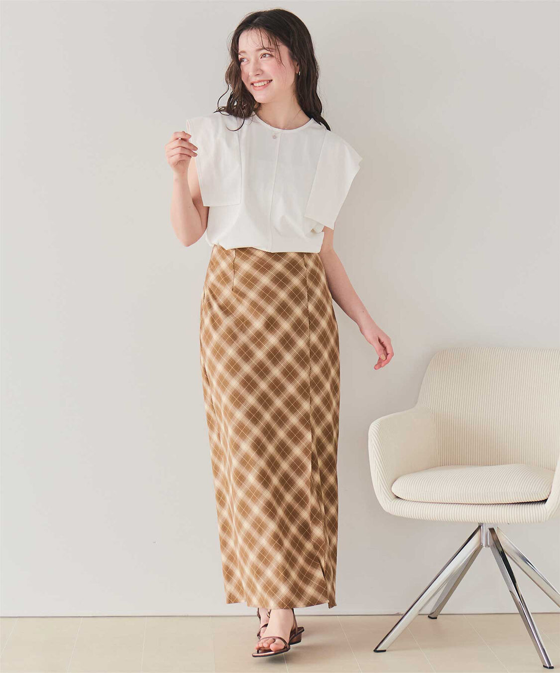 titivate「【サステナブル】スクエアスリーブカットソートップス」|Tシャツ・カットソー|