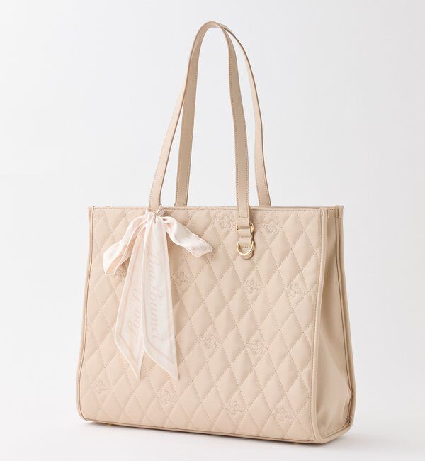  「【LouLoumei】スカーフ付きキルティングキャリーオントート/自立可能」|その他|