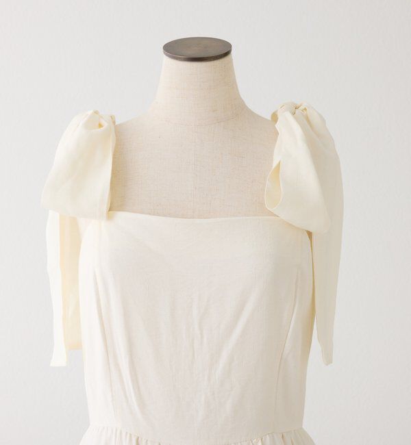  「【肩リボン取り外し可能】カーディガンセット２枚セットワンピ」|ワンピース|