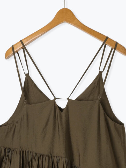 Lugnoncure「アシメギャザーキャミワンピース」|ワンピース|