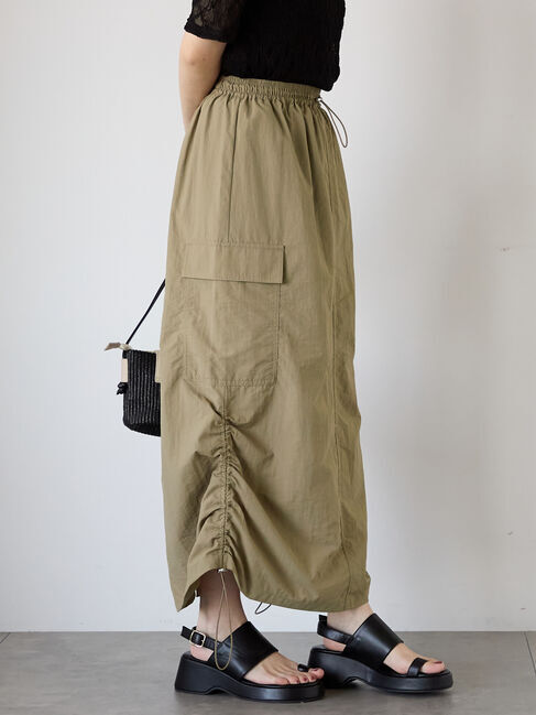 Te chichi TERRASSE「ドロストカーゴスカート」|スカート|