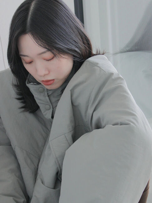 Samansa Mos2 blue「中綿モンスターコート」|その他|