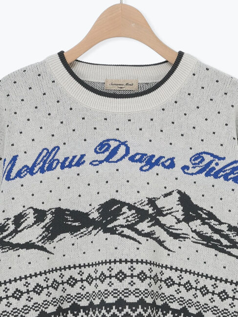 Samansa Mos2「山柄ジャカードニット」|ニット・セーター|