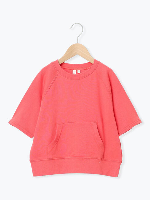 Samansa Mos2 Lagom「ミニ裏毛5分袖スウェット」|Tシャツ・カットソー|レッド