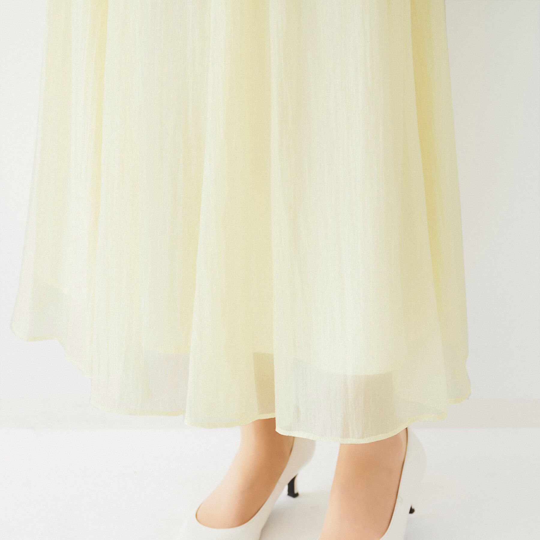 UNTITLED「【後ろウエストゴム/洗える】シアーローンロングスカート」|スカート|