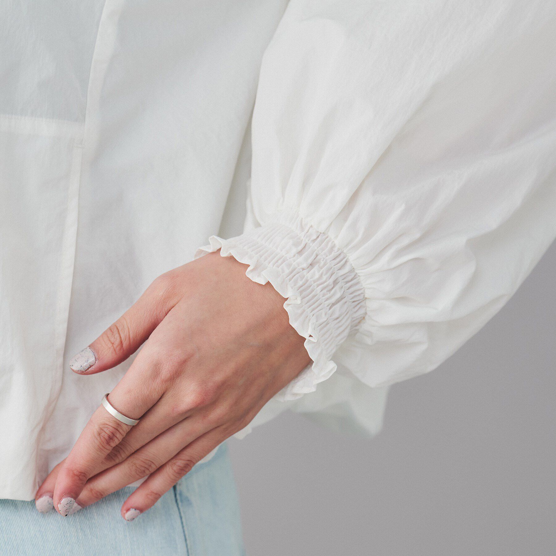 UNTITLED「【MARILYN MOON】プリーツナイロンシアーバルーンブルゾン」|ブルゾン・スタジャン|