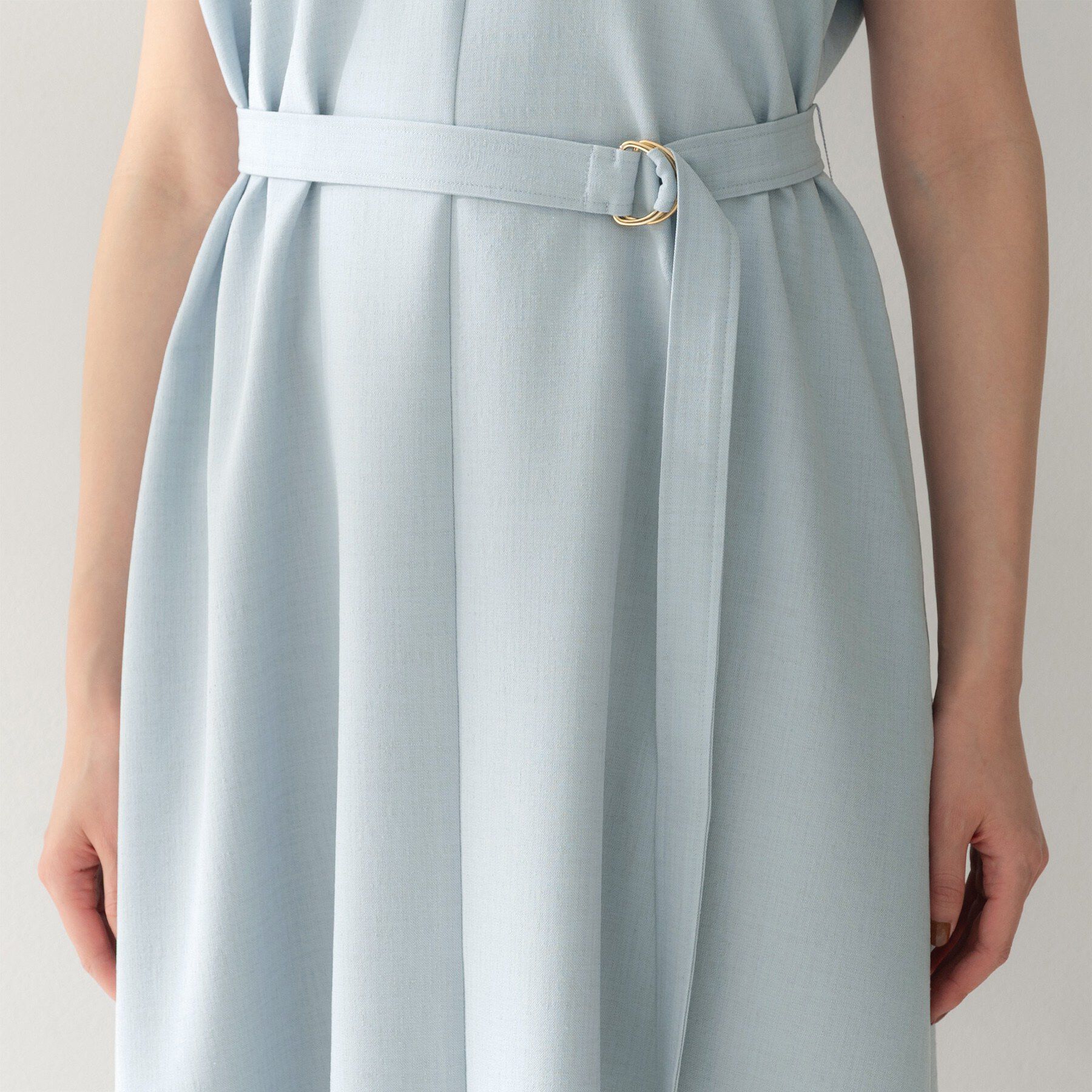 UNTITLED「スラブバンドカラーワンピース」|ワンピース|