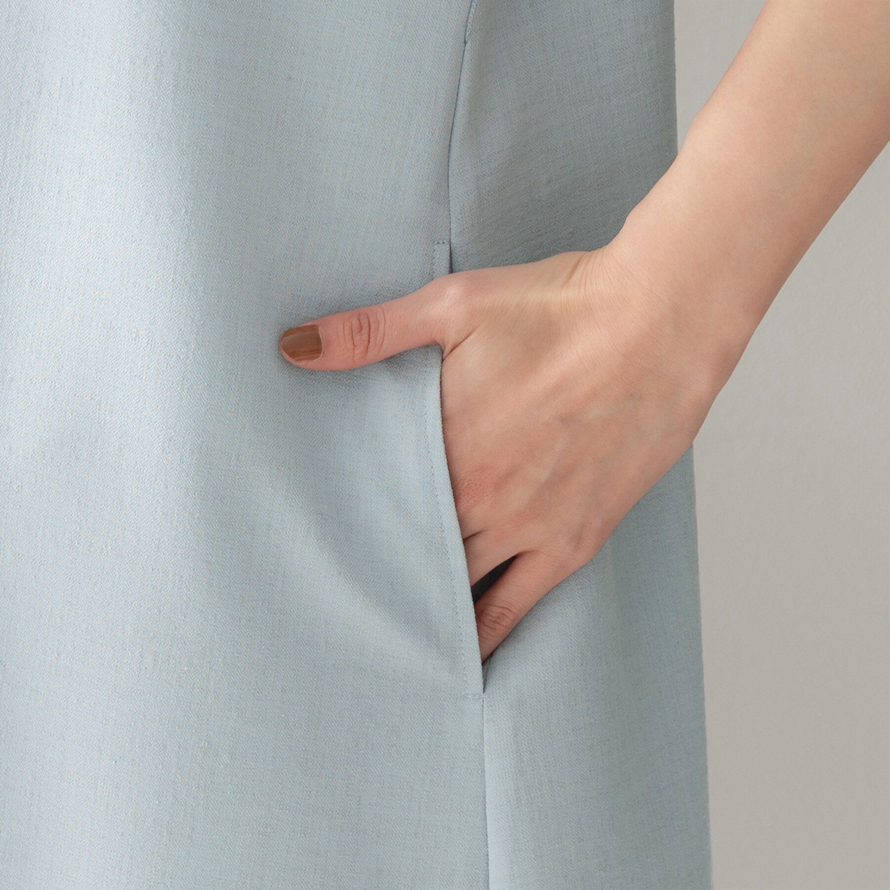 UNTITLED「スラブバンドカラーワンピース」|ワンピース|