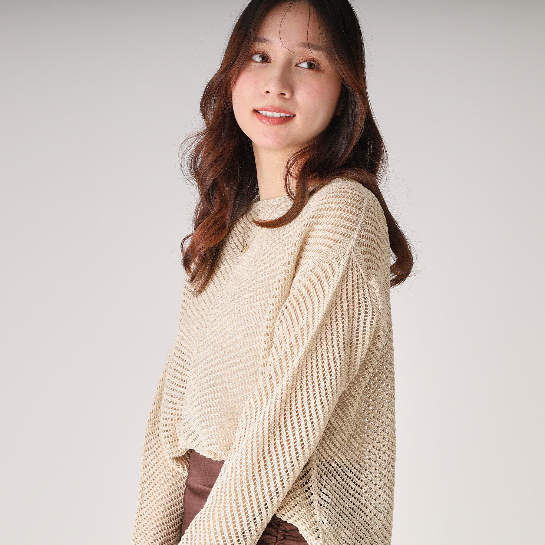 COUP DE CHANCE「【洗える／日本製】和紙混ニットプルオーバー」|ニット・セーター|