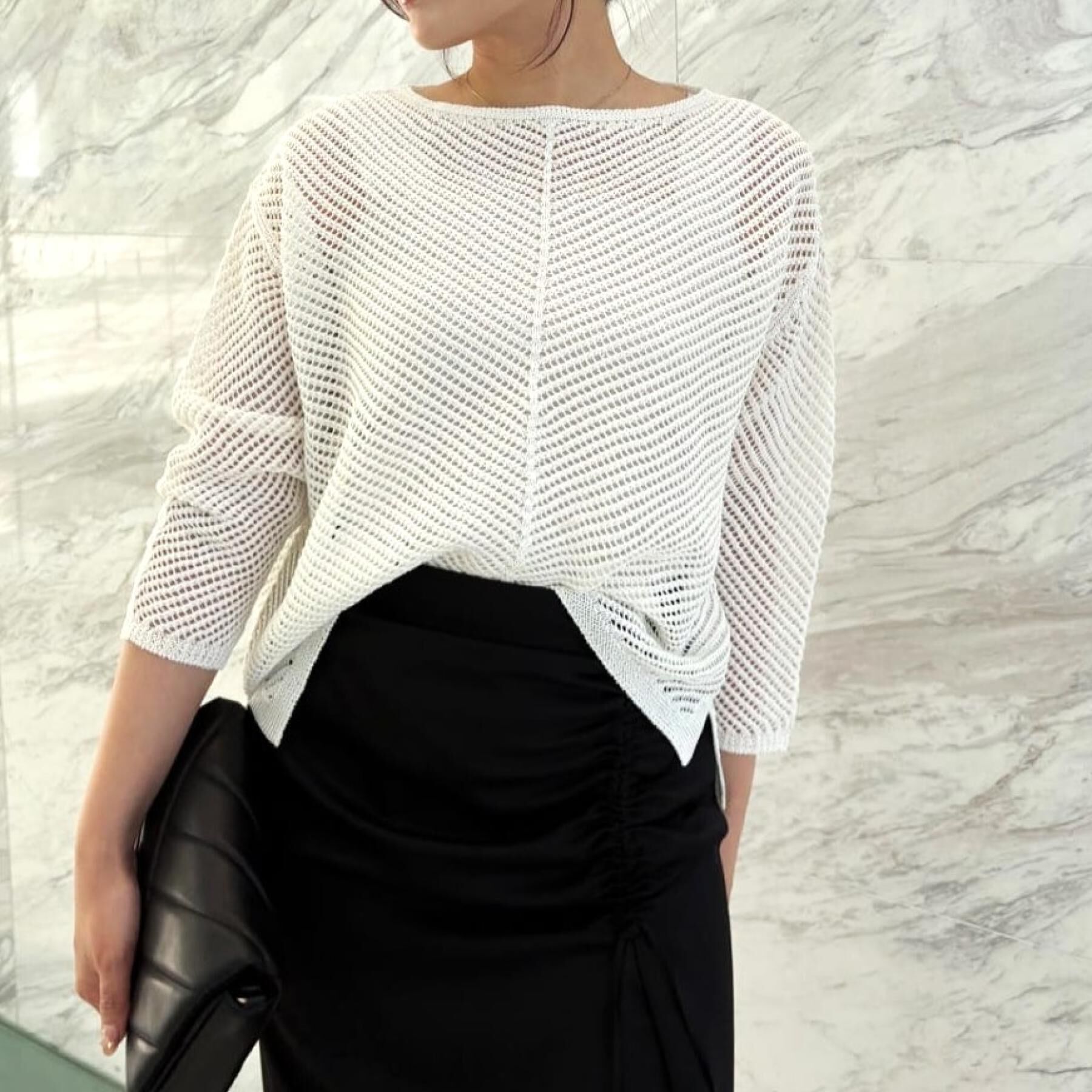 COUP DE CHANCE「【洗える／日本製】和紙混ニットプルオーバー」|ニット・セーター|