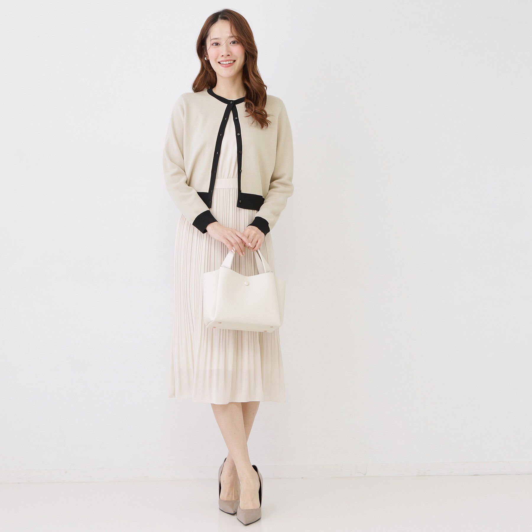 COUP DE CHANCE「【手洗い可／幾何柄】ショート丈カーディガン」|カーディガン|