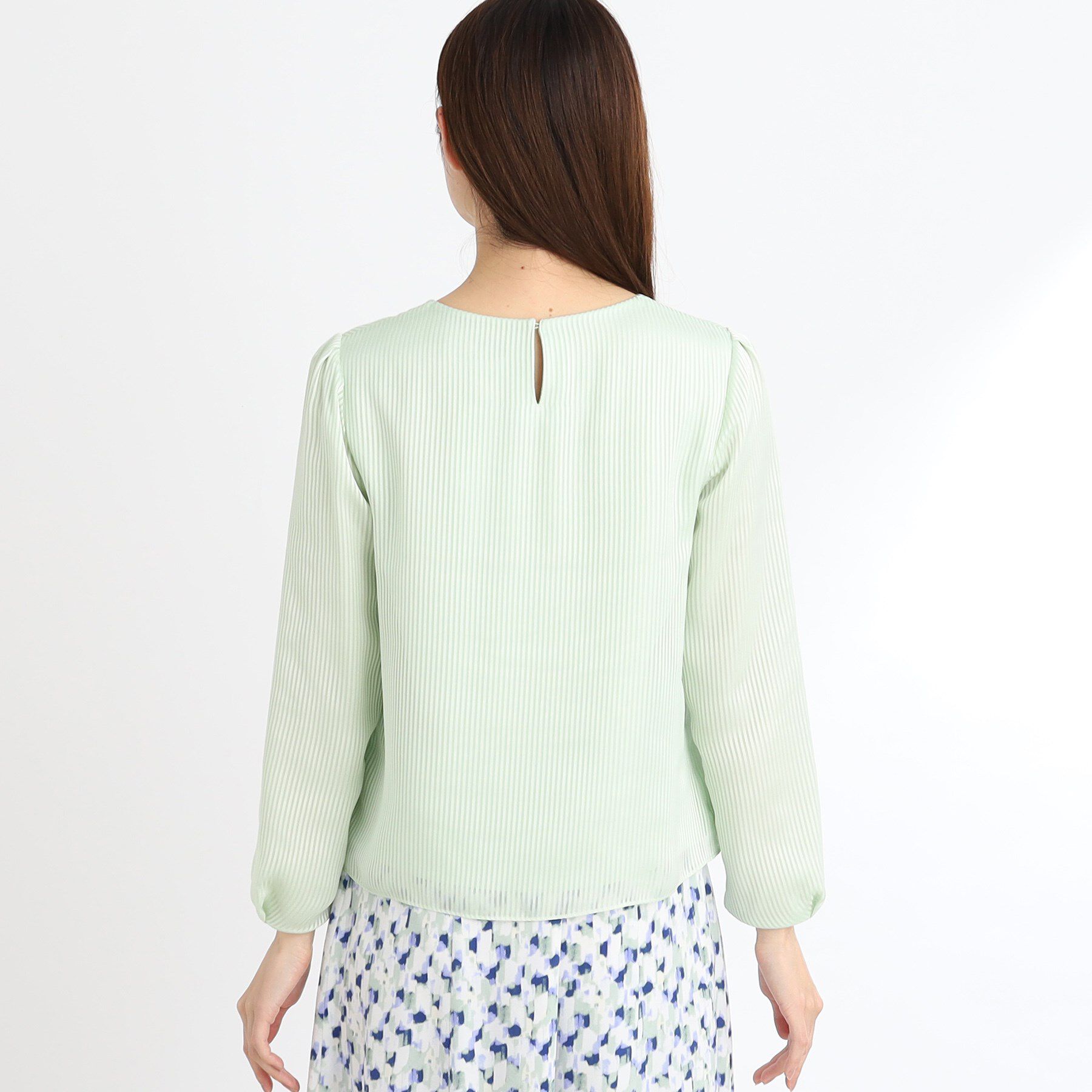 Reflect「【手洗い可】シアーシャドーストライプブラウス」|シャツ・ブラウス|