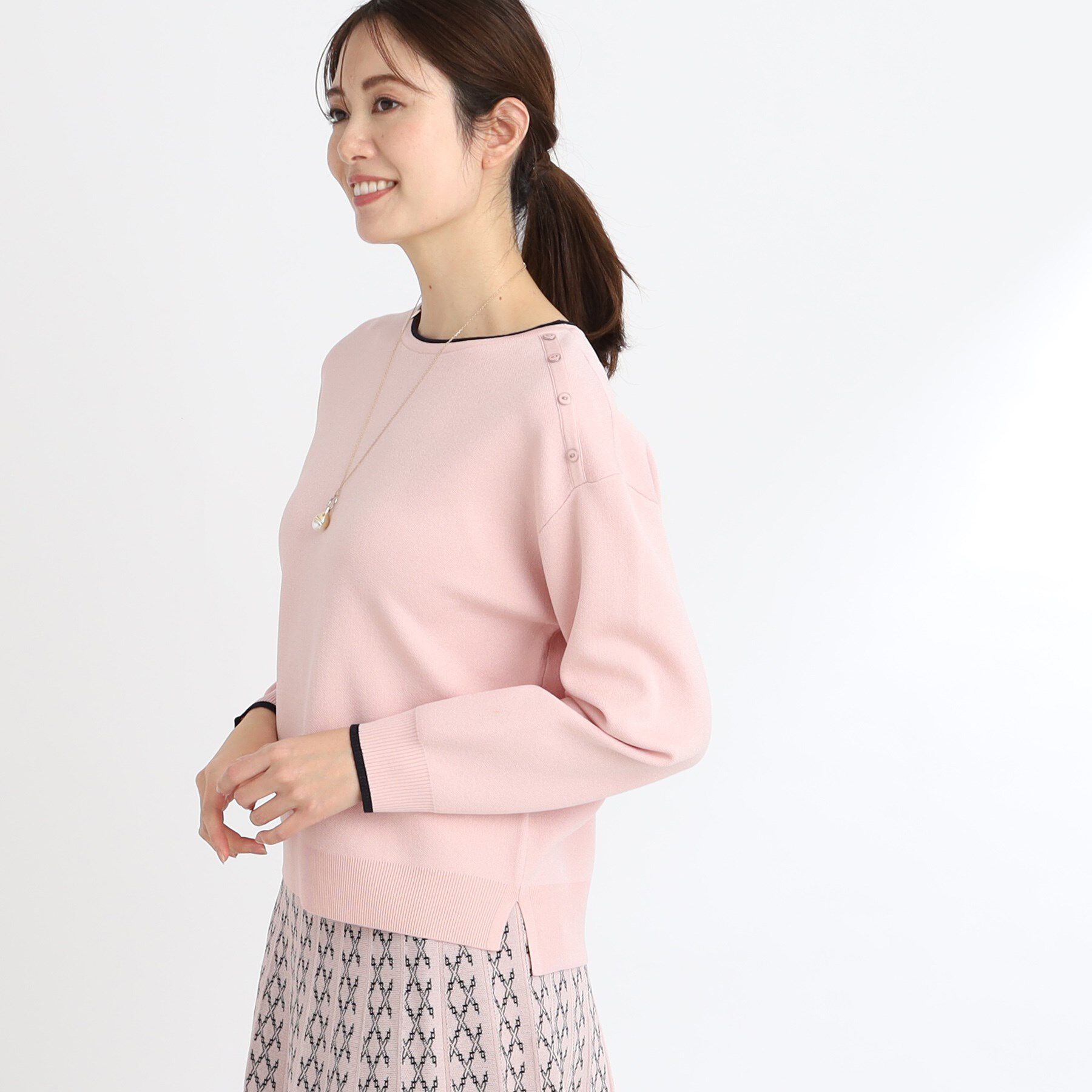 Reflect「【WEB限定カラーあり／セットアップ可】ダブルジャカードニット」|ニット・セーター|