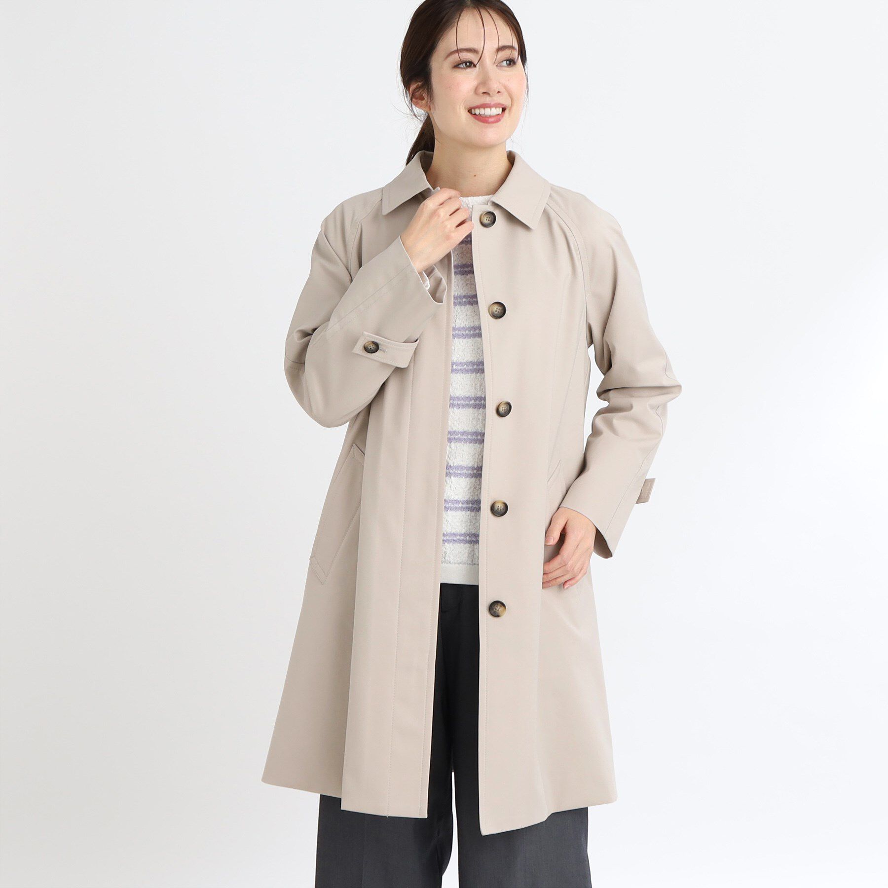 Reflect「【撥水】ストレッチステンカラーコート」|ステンカラーコート|