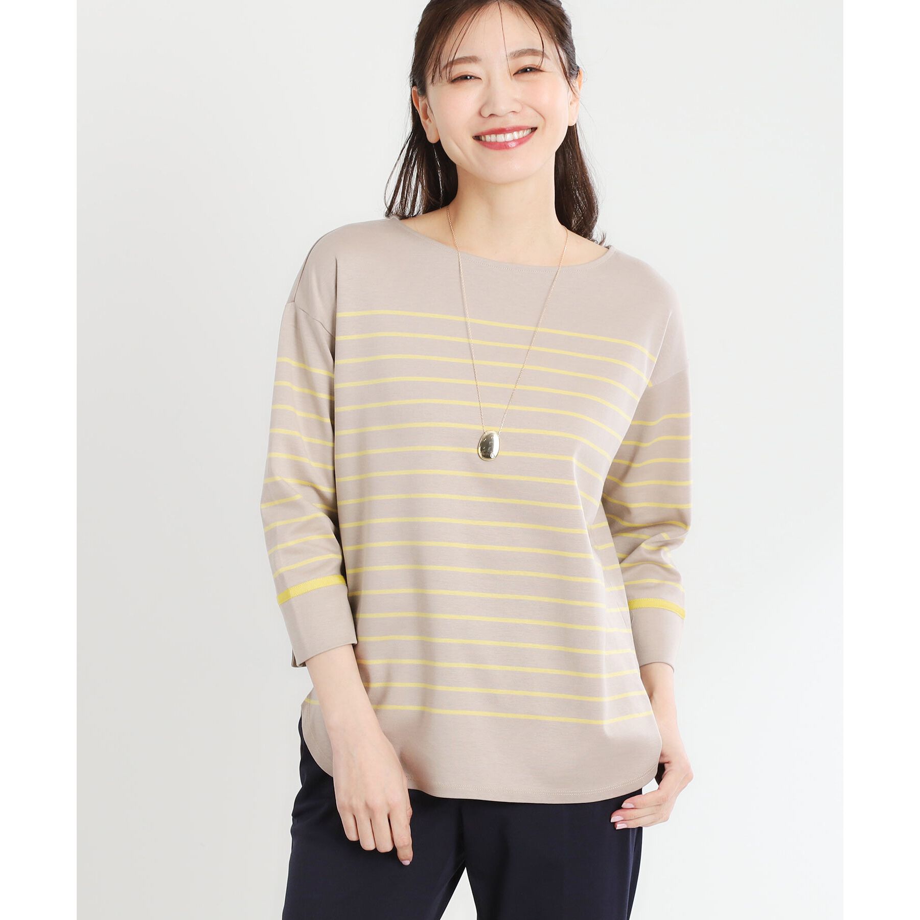 Reflect「【洗える】パネルボーダープルオーバー」|Tシャツ・カットソー|