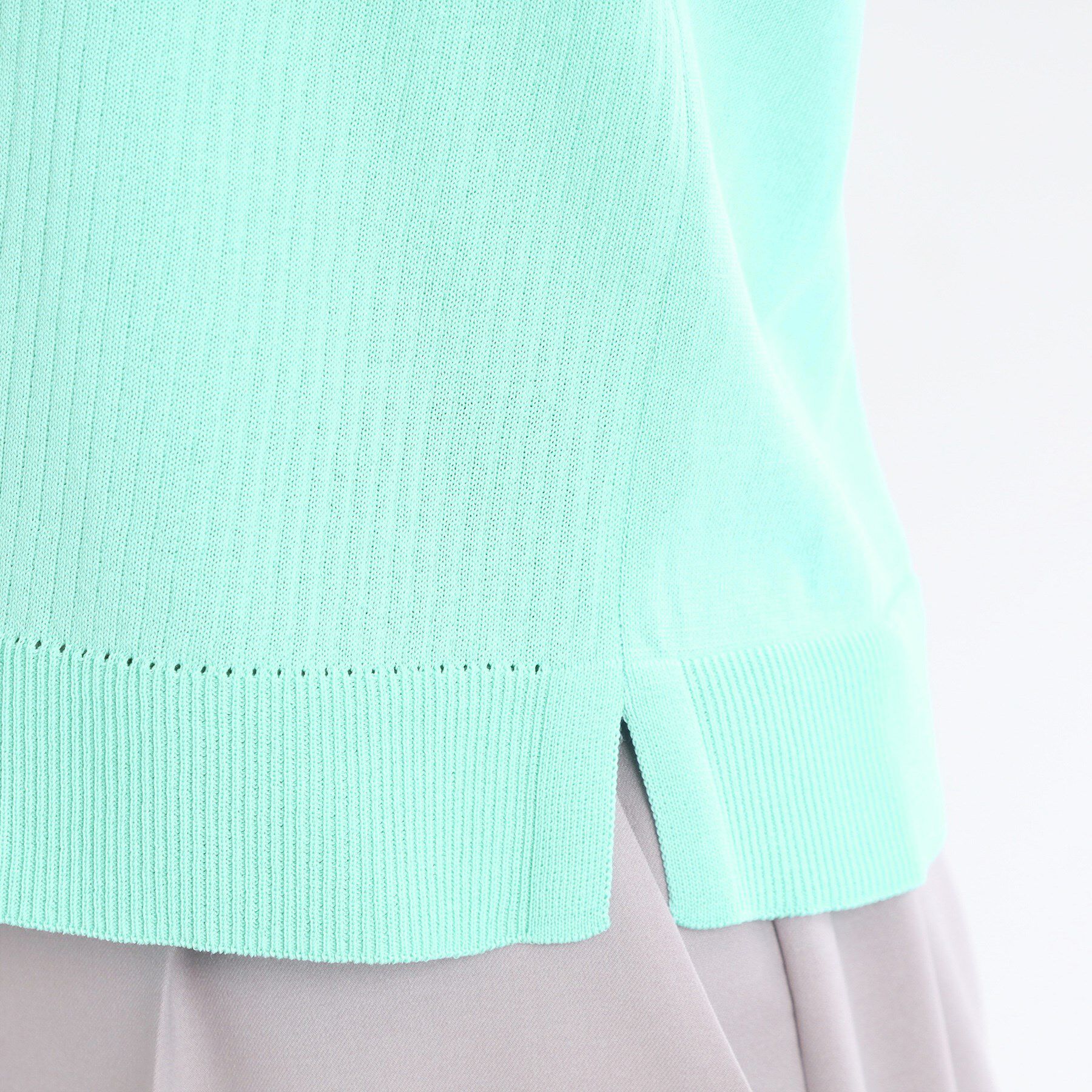 Reflect「【WEB先行カラーあり／手洗い可】透かし柄デザインニット」|ニット・セーター|