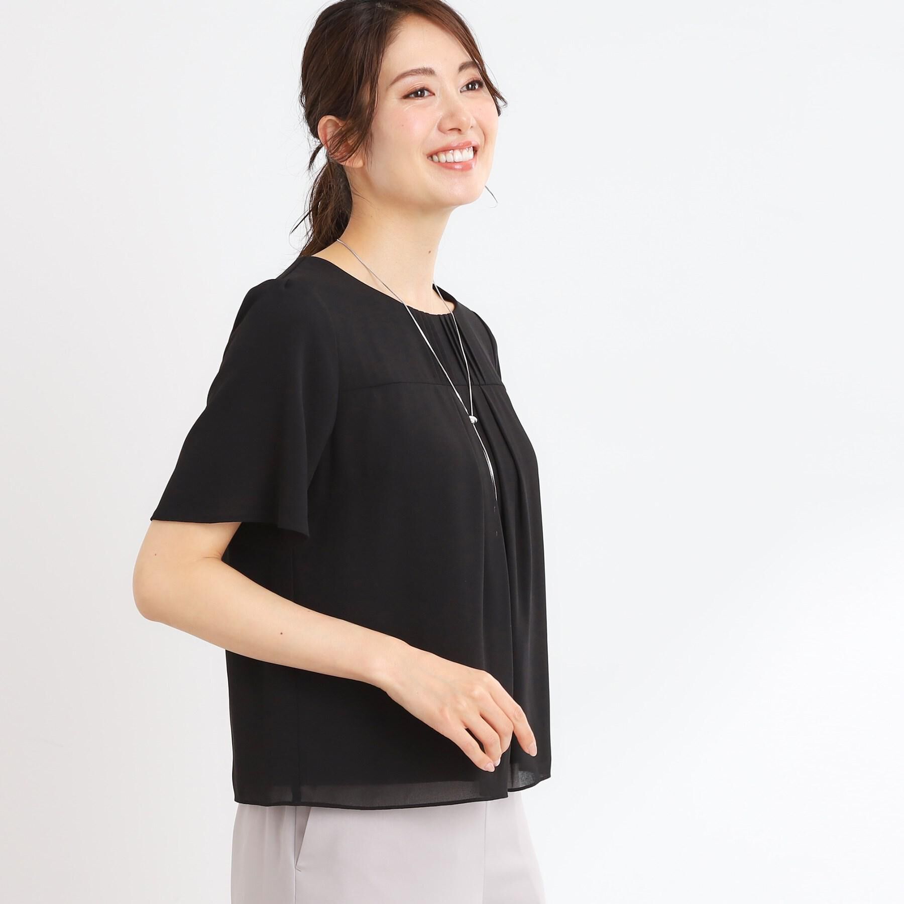 Reflect「【マシンウォッシュ可】横切替ピンタックデザインブラウス」|シャツ・ブラウス|