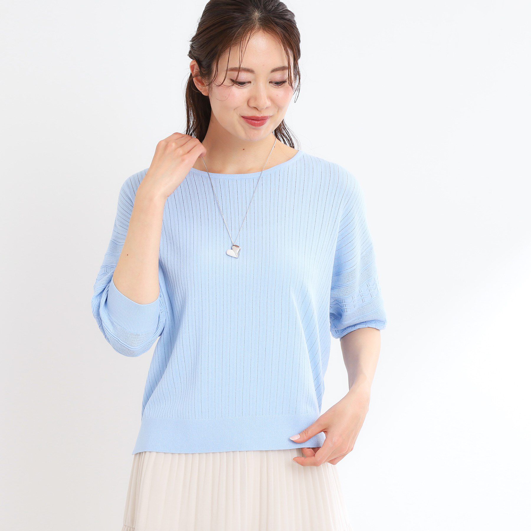 Reflect「【WEB先行カラーあり】オフボディプルオーバーニット」|ニット・セーター|